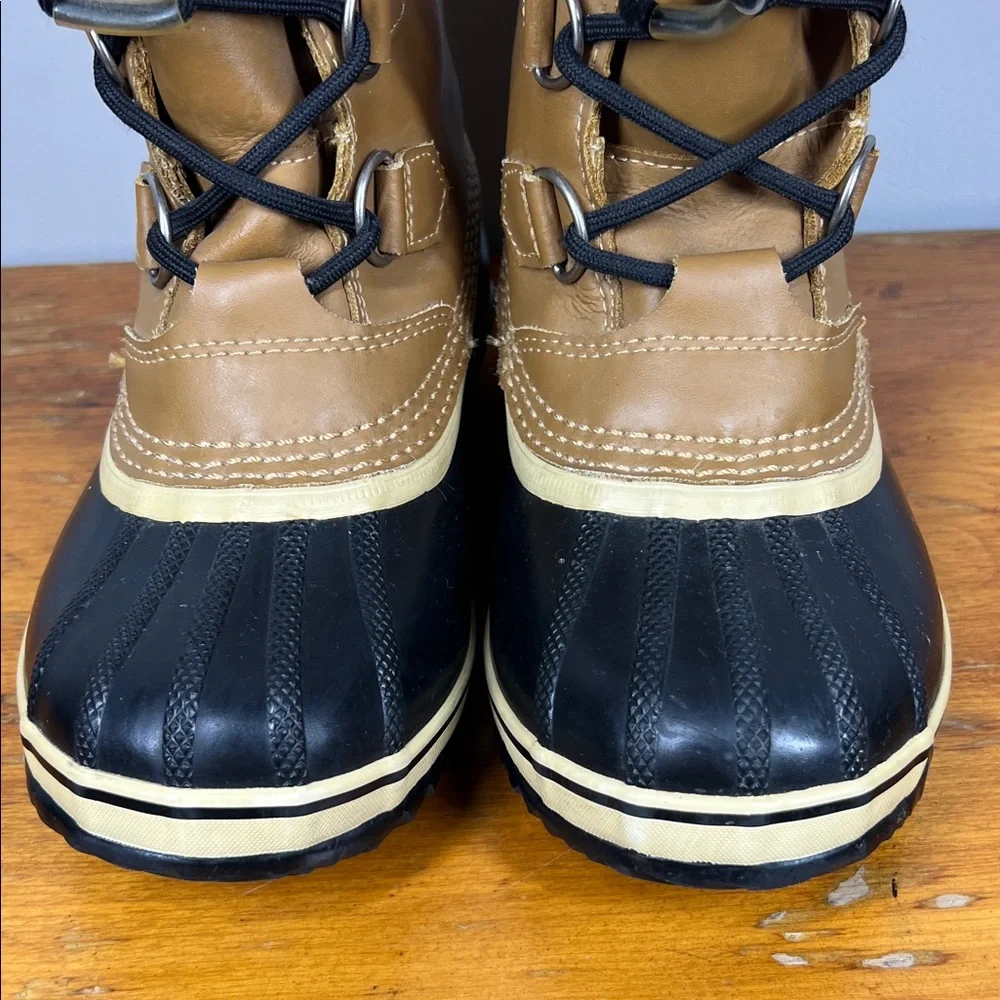 Sorel Kids Waterproof Tan and Black Winter Boots